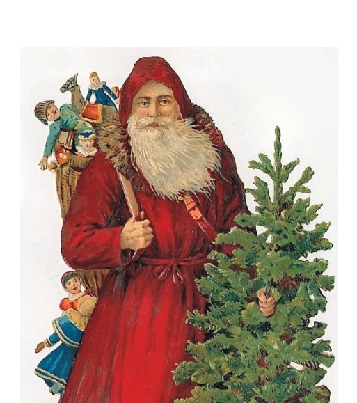 Victorian Red Clothed Father Christmas